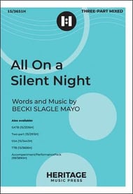 All on a Silent Night Three-Part Mixed choral sheet music cover Thumbnail